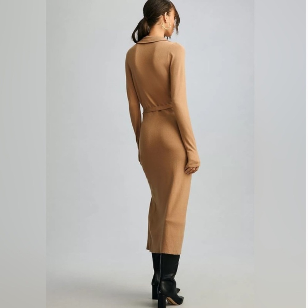 PAIGE Carmen Sweater Dress Color Deep Camel ๐ช Size XS - Picture 3 of 12